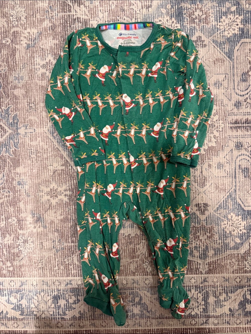 Magnetic Me Christmas Footie Pajamas size 0-3 month
